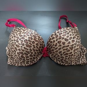 B. Tempted Leopard Print Push Up Bra 36D